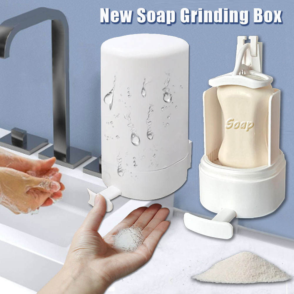 Wall-Mounted Waterproof Soap Grinding Dispenser. Modern Hygiene Solution