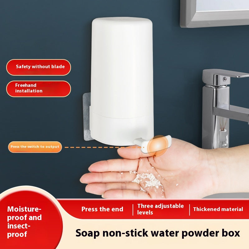 Wall-Mounted Waterproof Soap Grinding Dispenser. Modern Hygiene Solution