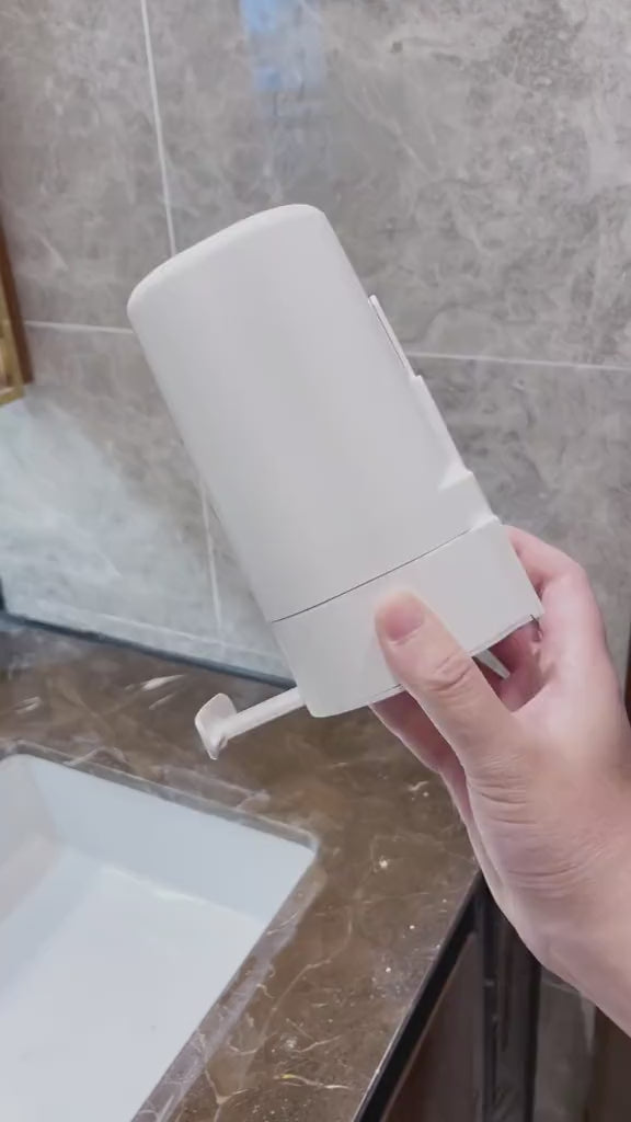 Wall-Mounted Waterproof Soap Grinding Dispenser. Modern Hygiene Solution